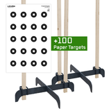 Legion Cross Target Stand Bundle (2 Stands and 100x 20-Dot Paper Targets)