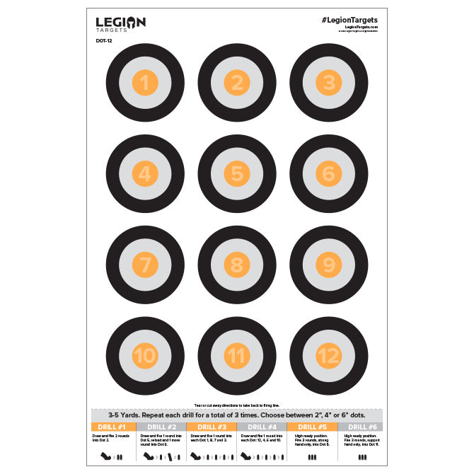 Legion Cross Target Stand Bundle (2 Stands and 100x Orange Dot Paper Targets)