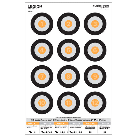 Dot Torture with Fluorescent Orange Center Paper Target (25 Count) - Starting at $1.75/Target