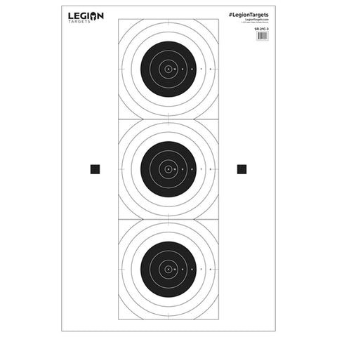 3 Bulls-Eye Paper Target (25 Count) - Starting at $1.75/Target