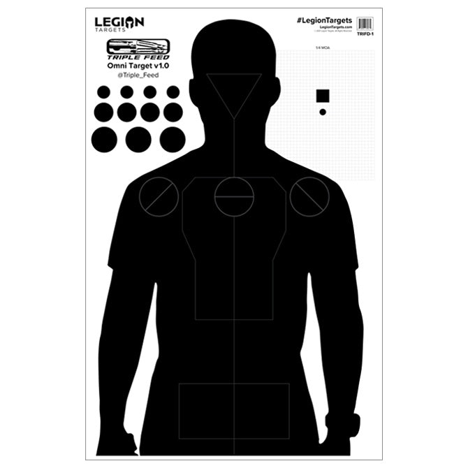 Triple Feed Omni Paper Silhouette Target (25 Count) - Starting at $1.25/Target