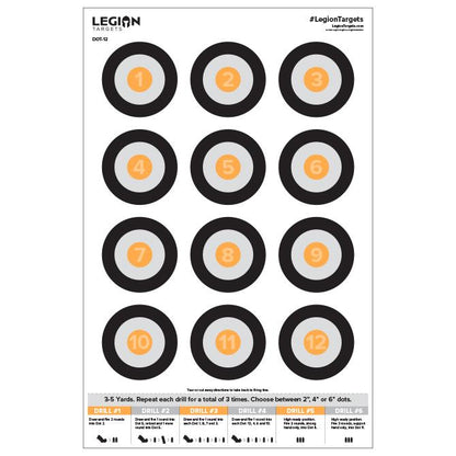 Legion Cross Target Stand Bundle (2 Stands, 25x DOT-12, 25x B27E-BLU, 25x B27-BLK, and 25x IPSC Paper Targets)
