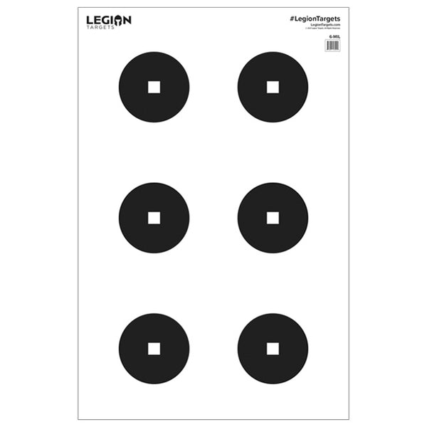 Target Paper Six Rounds 6 Circle Military Training Target (25 Count) - Starting at $1.75/Targe ...
