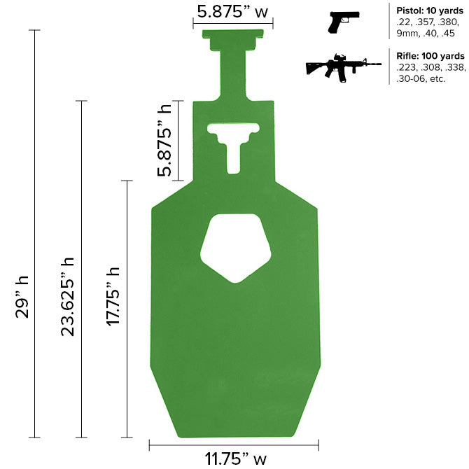 Legion Zone Silhouette Size C 3/8" AR500